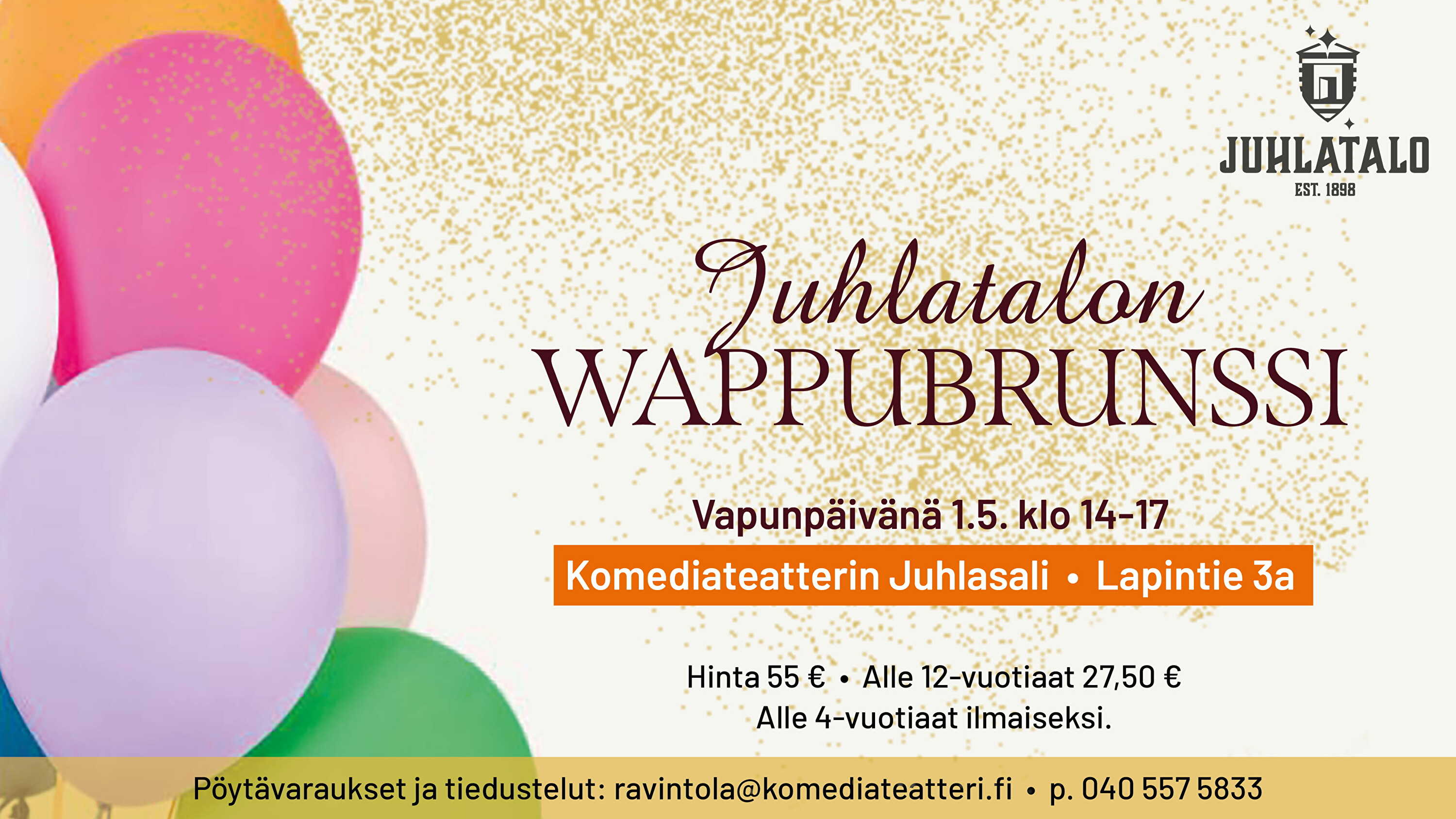 Juhlatalon Wappubrunssi 1.5.2026