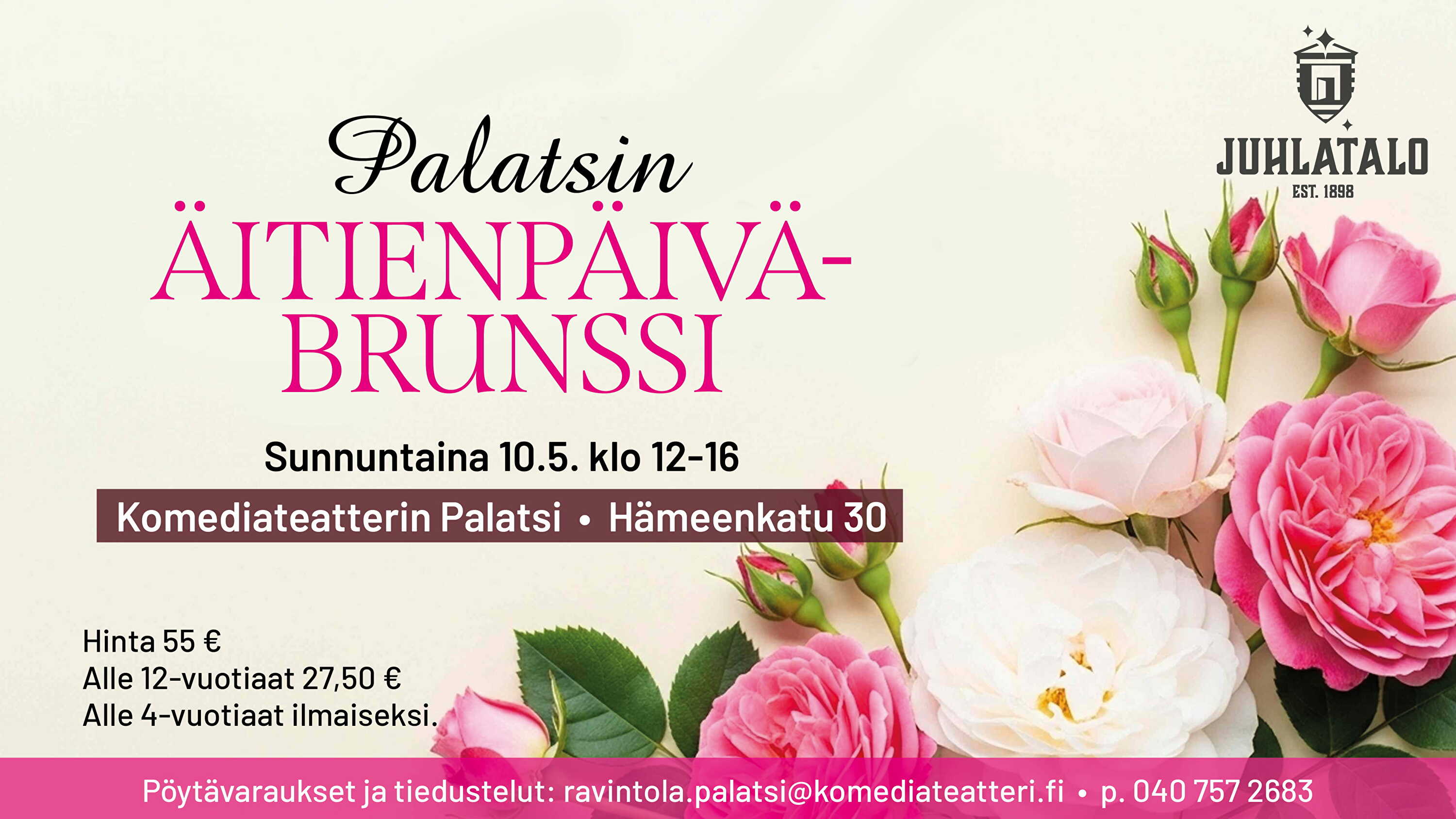 Palatsin Äitienpäiväbrunssi 10.5.2026