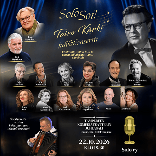 Solo Soi! Toivo Kärki juhlakonsertti Solo Soi! Toivo Kärki juhlakonsertti